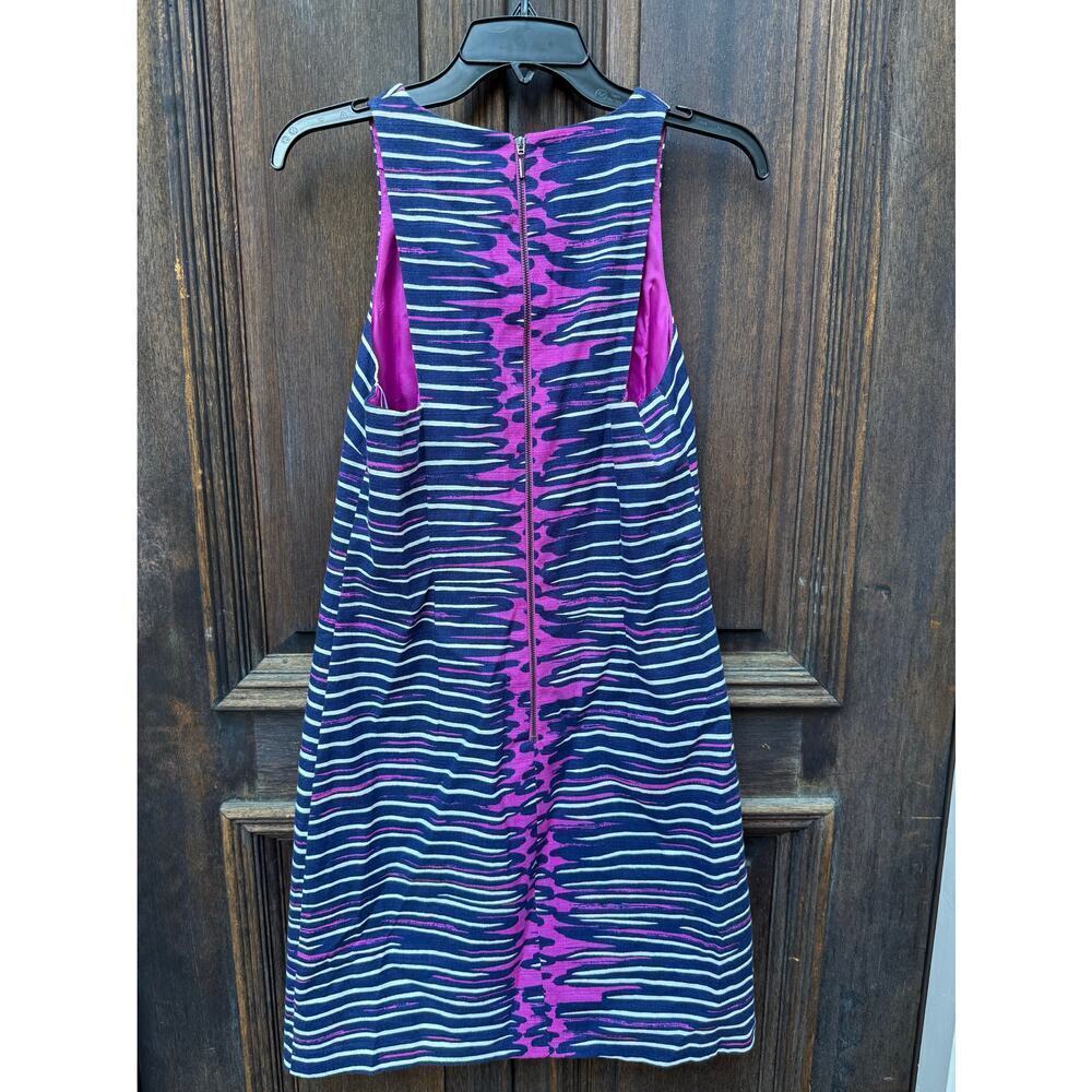 Trina Turk Sailor Stripe Sheath Dress Pink Navy White Size 8 - Picture 5 of 5